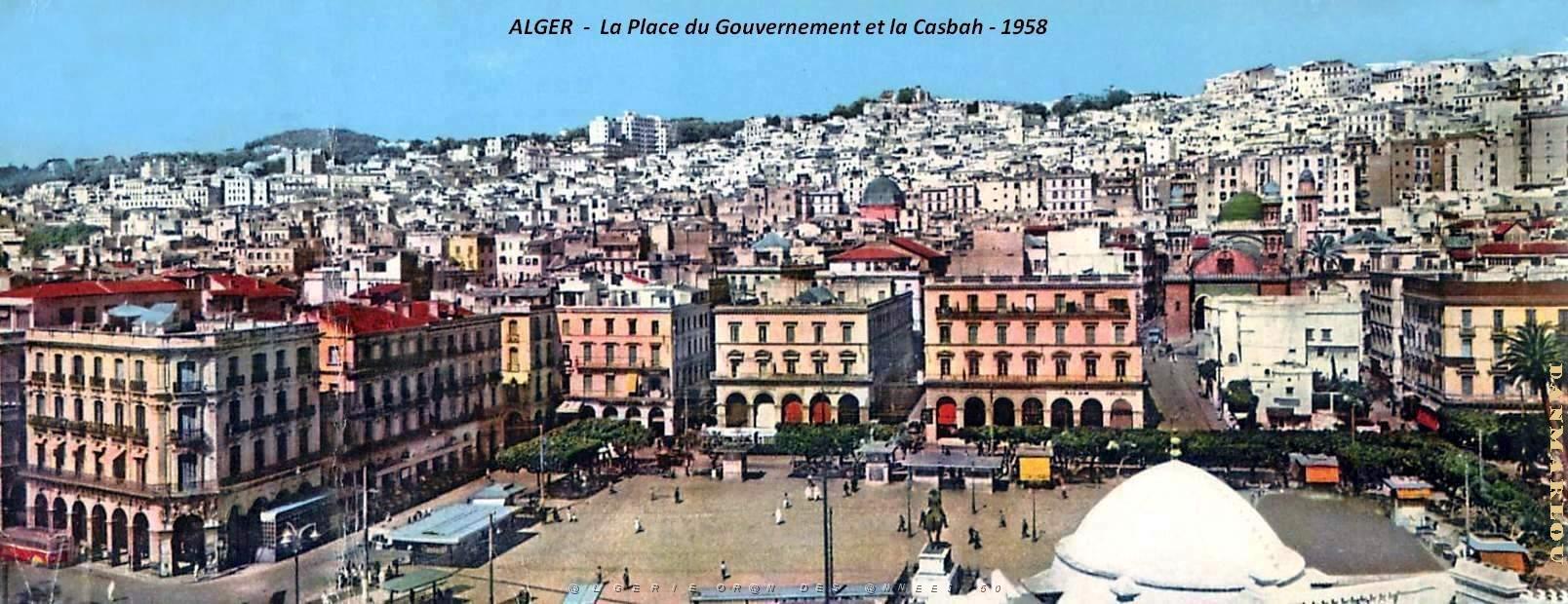 Alger - Place du Gouvernement et Casbah - 1958.jpg
